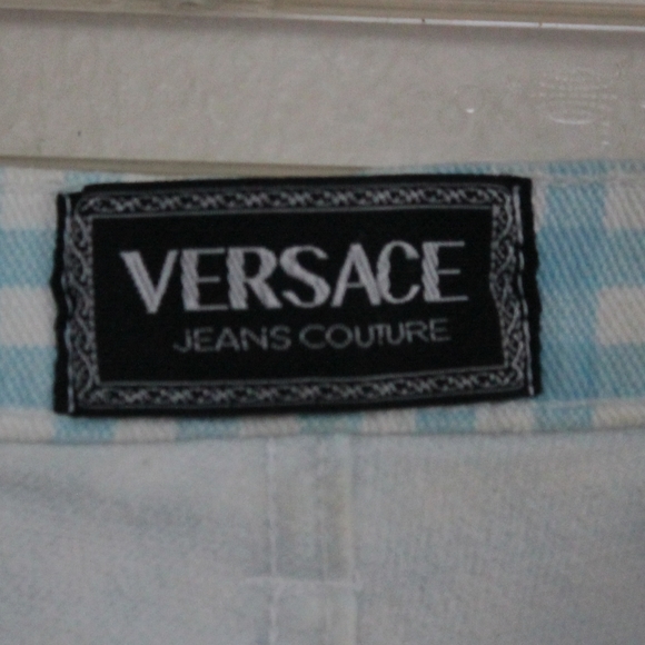 💙 Vintage Versace '90s Plaid High Waist Prairie Shorts - Picture 11 of 16